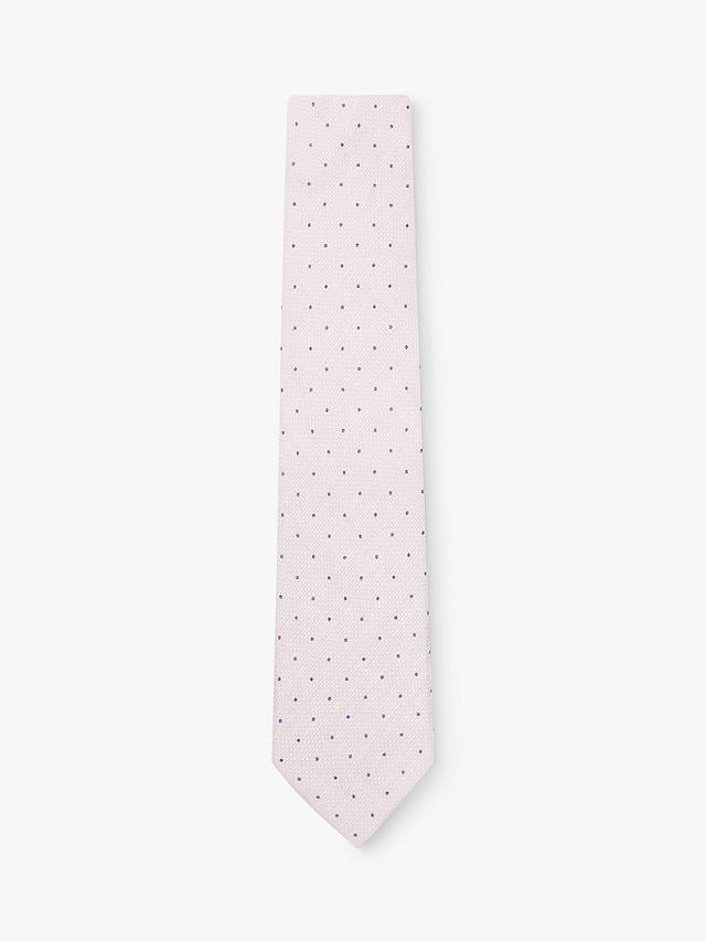 BOSS Linen Blend Tie, Light Pink