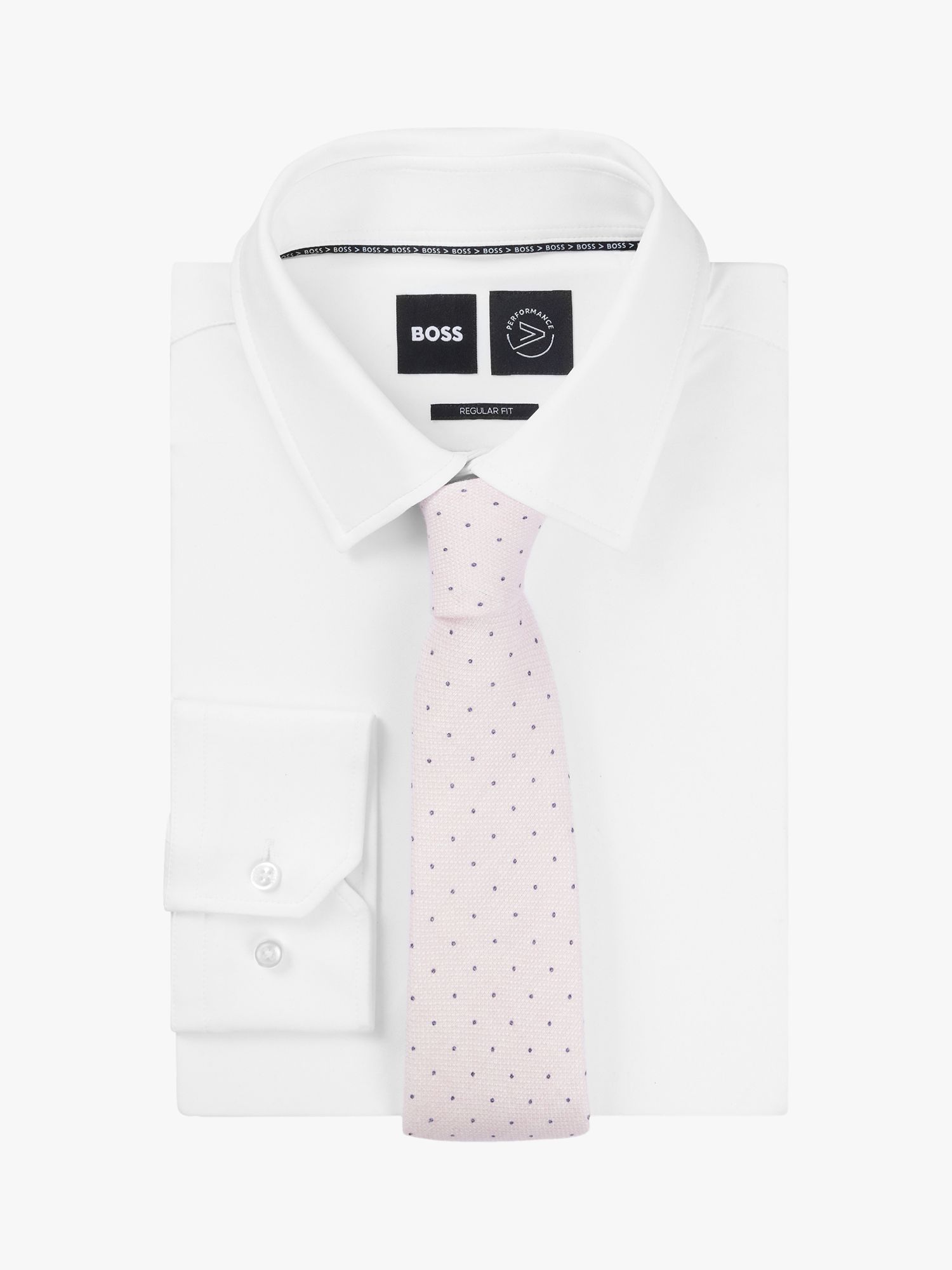 BOSS Linen Blend Tie, Light Pink, One Size