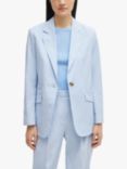 BOSS Jopeta Seersucker Striped Blazer, Blue/White