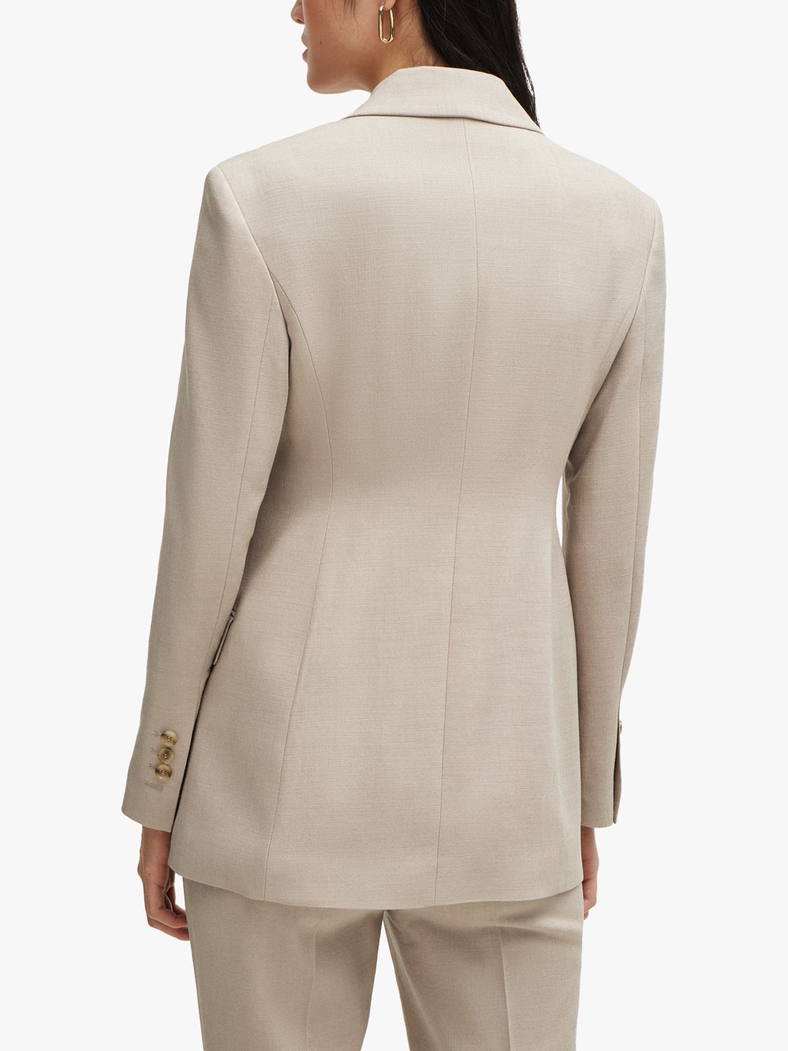 Buy BOSS Jerela Tailored Jacket, Open Beige Online at johnlewis.com