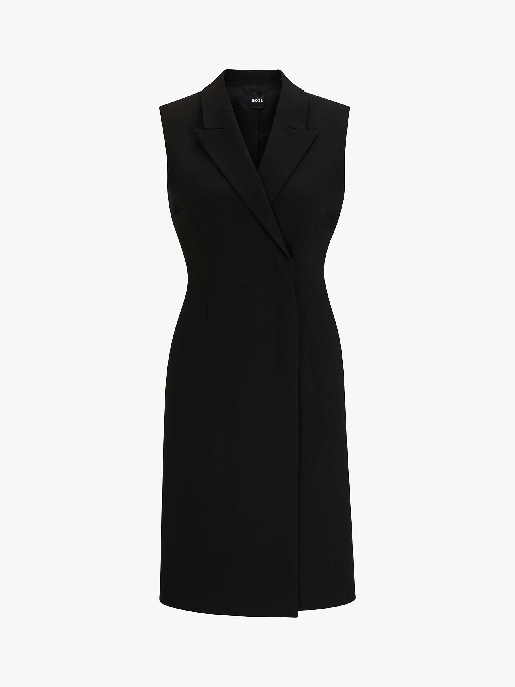 Buy BOSS Dekava Tuxedo Sleeveless Dress, Black Online at johnlewis.com
