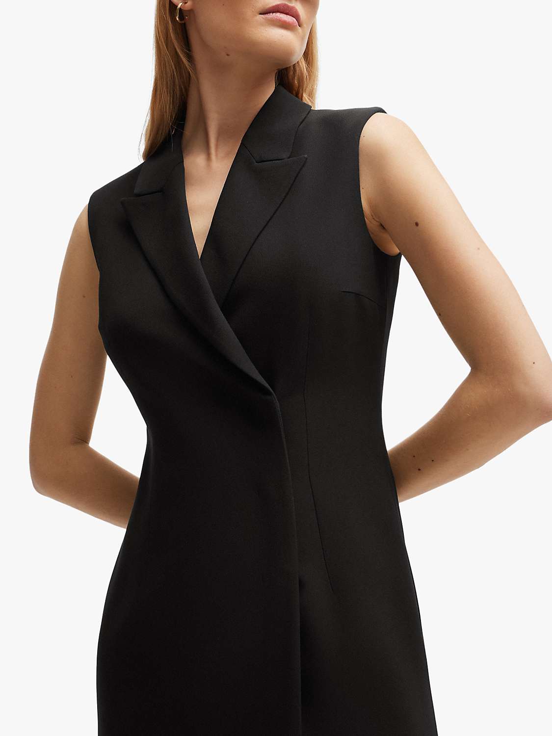 Buy BOSS Dekava Tuxedo Sleeveless Dress, Black Online at johnlewis.com