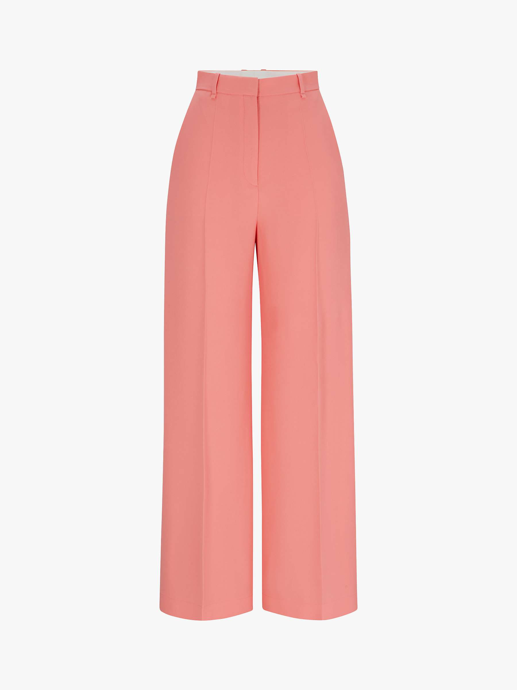Buy BOSS Tikela Wide Leg Tailored Trousers, Pink Online at johnlewis.com