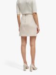 BOSS Vaseto Mini Tweed Skirt, Ivory, Cream