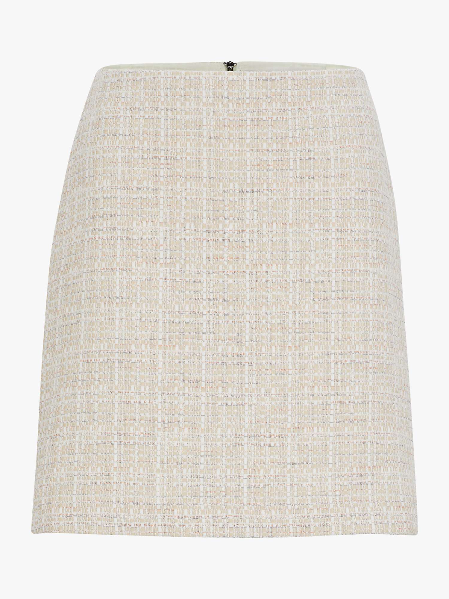 Buy BOSS Vaseto Mini Tweed Skirt, Ivory Online at johnlewis.com