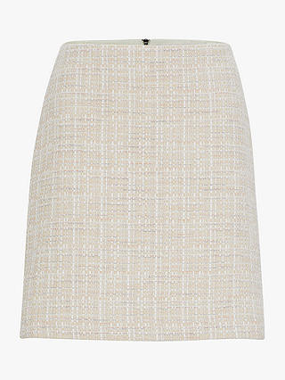 BOSS Vaseto Mini Tweed Skirt, Ivory