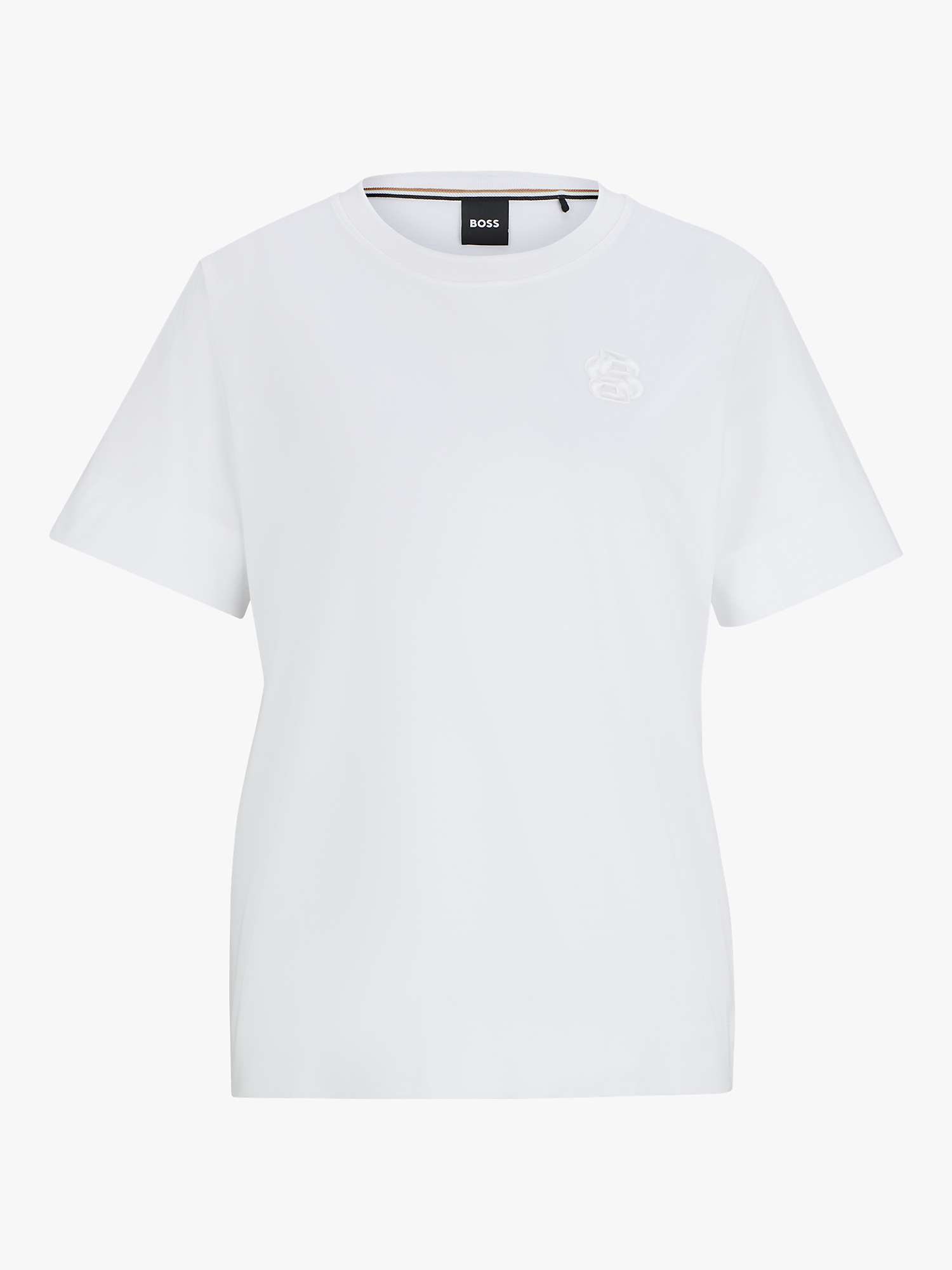Buy BOSS Elphi Crew Neck Relaxed T-Shirt, White Online at johnlewis.com