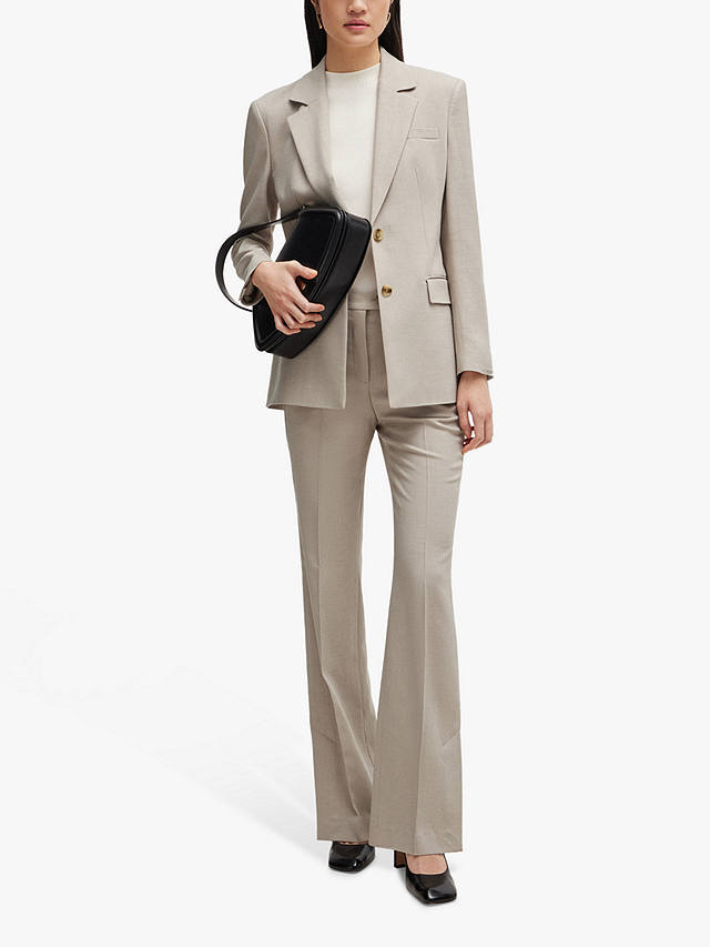 BOSS Terela Tailored Suit Trousers, Taupe