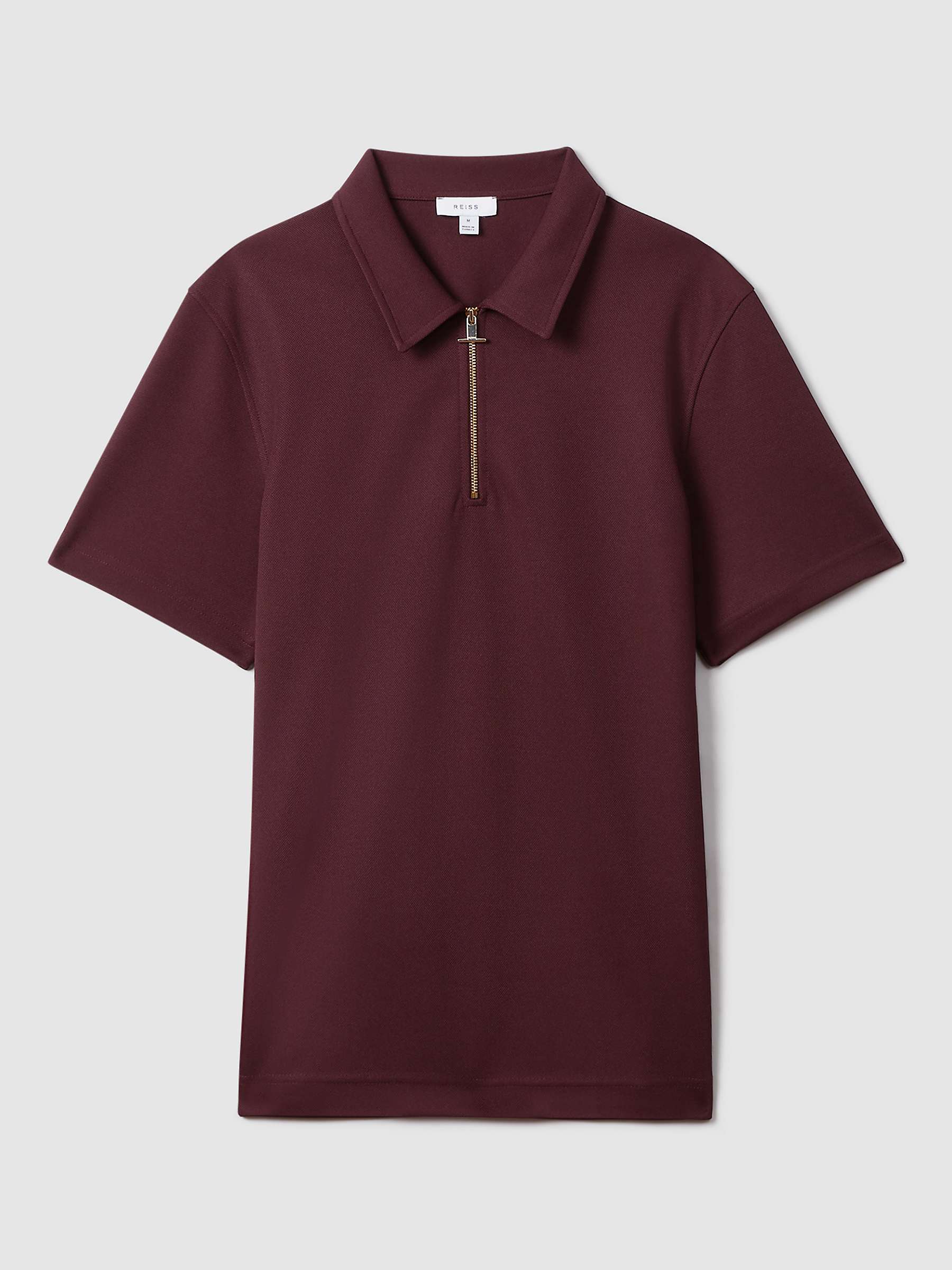 Buy Reiss Floyd Half Zip Textured Polo Shirt Online at johnlewis.com