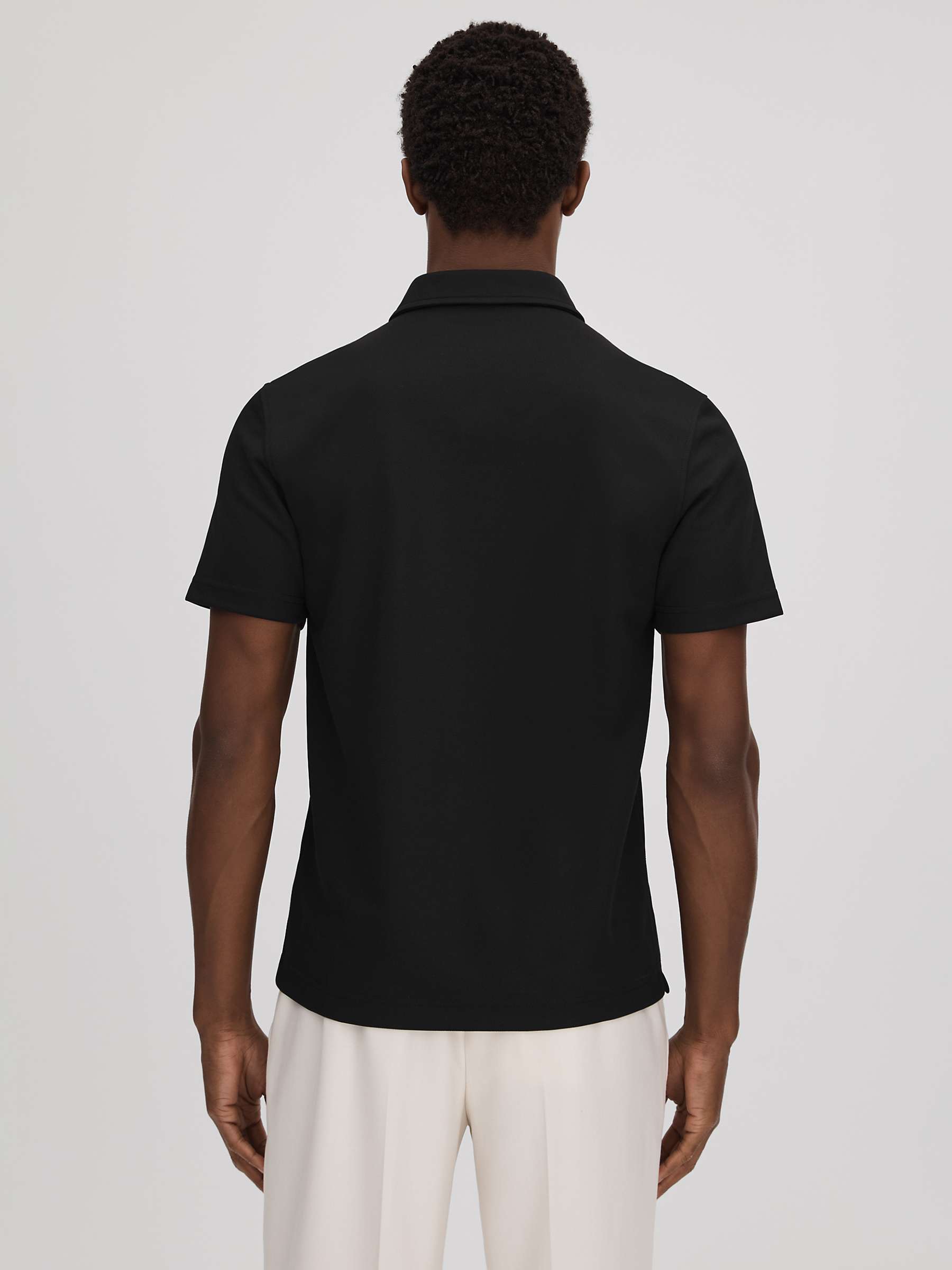 Buy Reiss Floyd Half Zip Textured Polo Shirt Online at johnlewis.com