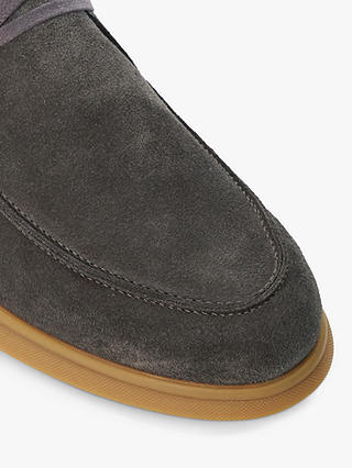 Dune Camly Lace Up Chukka Boots, Grey-suede