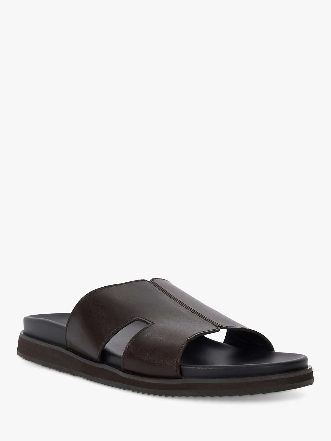 Buy Dune Insight Cutout Leather Sandals, Brown Online at johnlewis.com