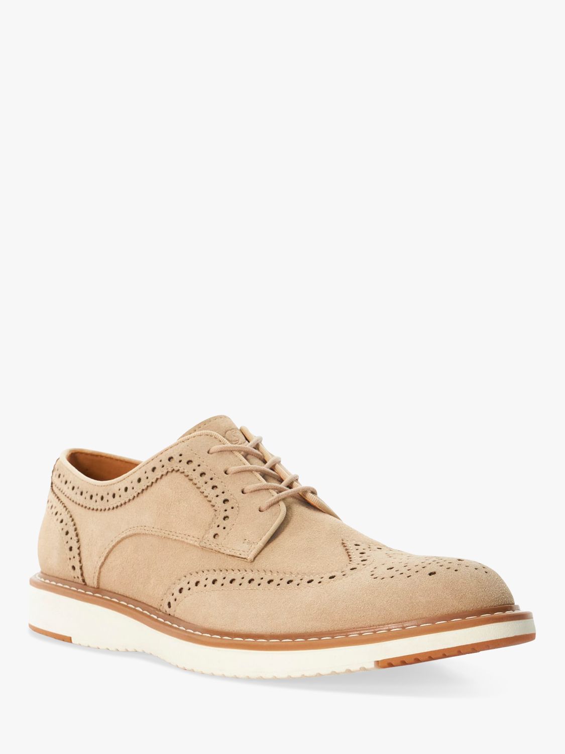 Buy Dune Bronny Suede Brouge Lace Up Shoes, Sand Online at johnlewis.com