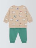 John Lewis ANYDAY Baby Dalmation Cotton Sweatshirt & Joggers Set, Multi