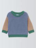 John Lewis ANYDAY Baby Colourblock Knitted Jumper, Multi