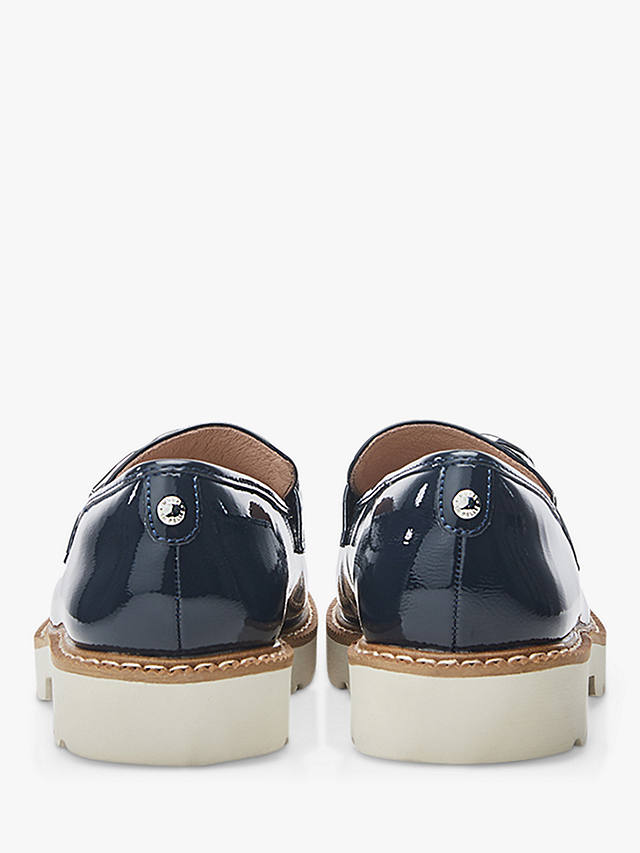 Moda in Pelle Evella Patent Loafers, Navy