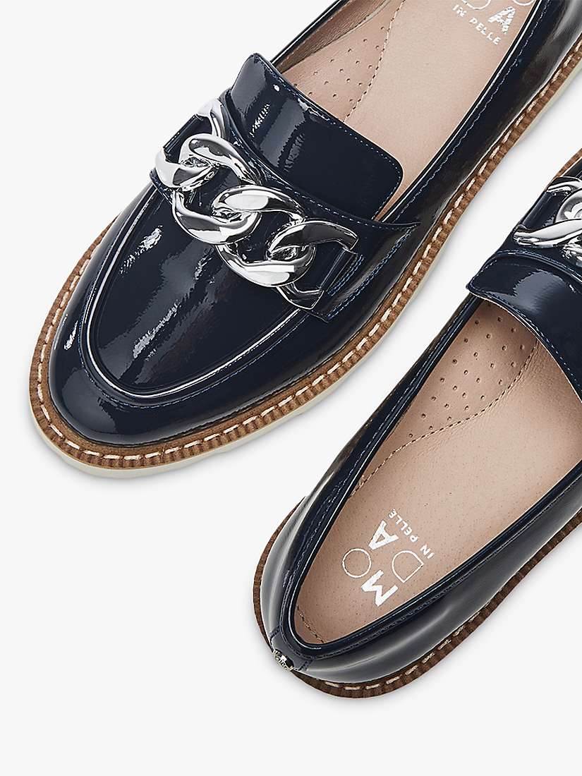 Buy Moda in Pelle Evella Patent Loafers, Navy Online at johnlewis.com