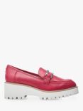 Moda in Pelle Faythe Block Heel Leather Loafers, Raspberry