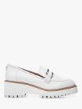 Moda in Pelle Faythe Block Heel Chunky Leather Loafers, White