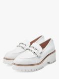 Moda in Pelle Faythe Block Heel Chunky Leather Loafers, White
