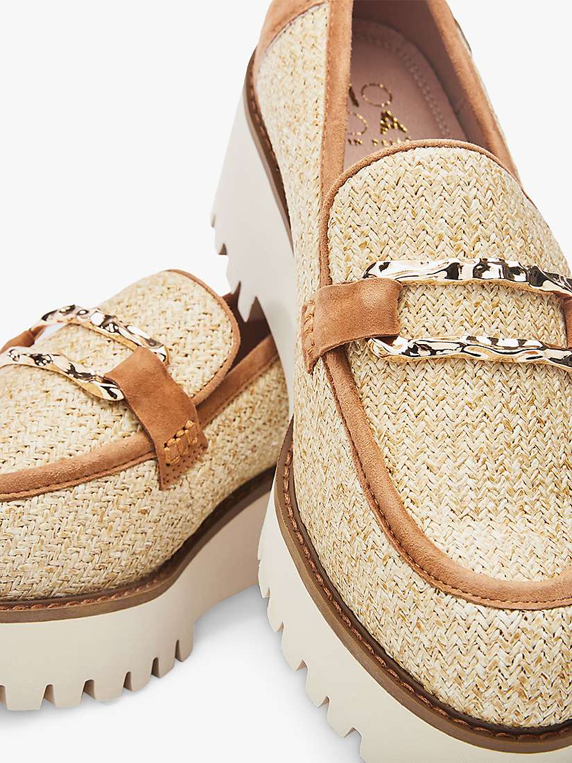 Buy Moda in Pelle Faythe Block Heel Loafers, Natural Online at johnlewis.com