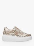 Moda in Pelle Althea Slip-On Leather Trainers, Natural, Natural