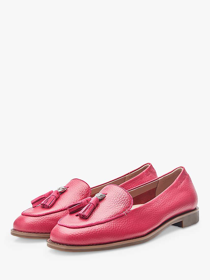 Buy Moda in Pelle Emma Rose Leather Tassel Loafers, Raspberry Online at johnlewis.com