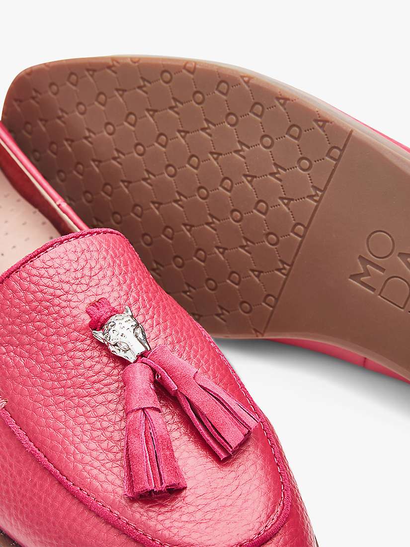 Buy Moda in Pelle Emma Rose Leather Tassel Loafers, Raspberry Online at johnlewis.com