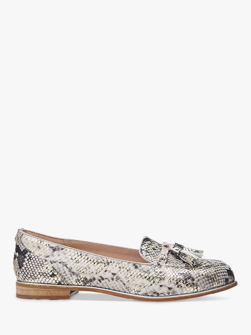 Moda in Pelle Evvaa Tassel Leather Loafers, Natural at John Lewis ...