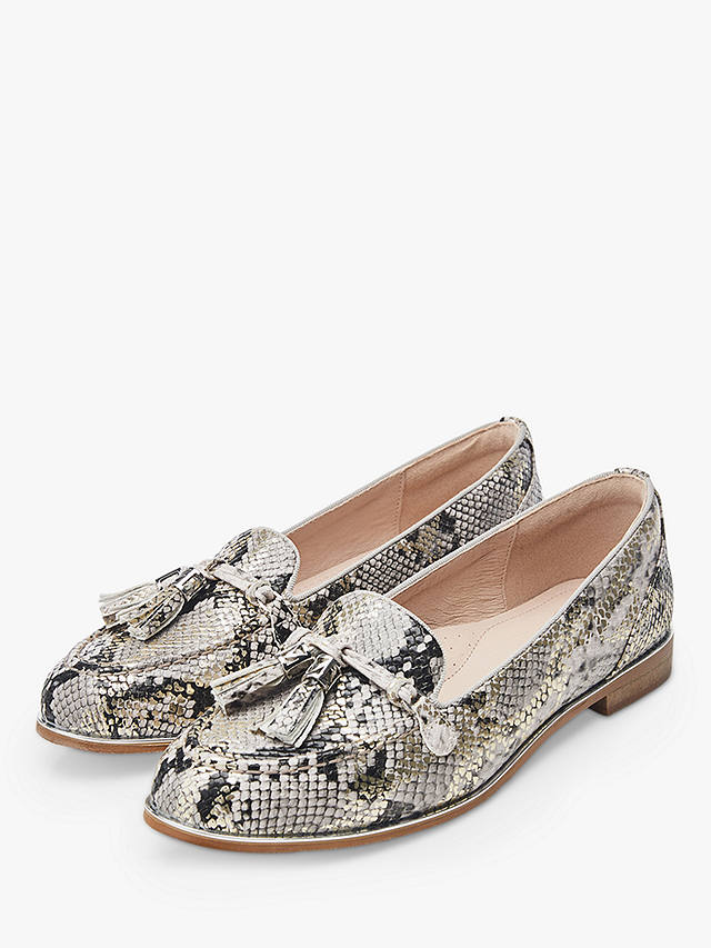 Moda in Pelle Evvaa Tassel Leather Loafers, Natural