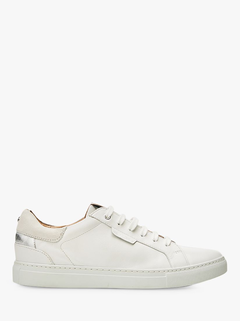 Moda in Pelle Ariba Leather Low Top Casual Shoes, White at John Lewis ...