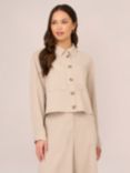 Adrianna Papell Button Up Utility Jacket, Flax