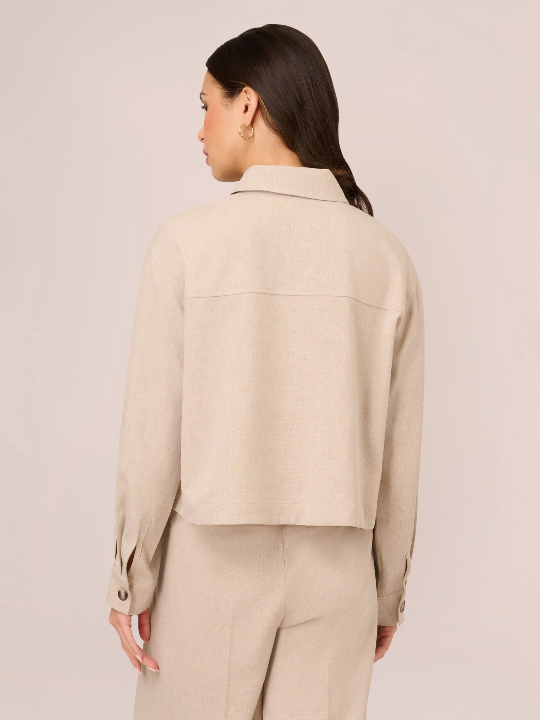 Buy Adrianna Papell Button Up Utility Jacket, Flax Online at johnlewis.com
