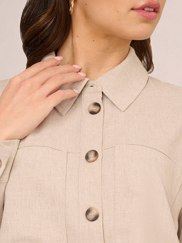 Adrianna Papell Button Up Utility Jacket, Flax