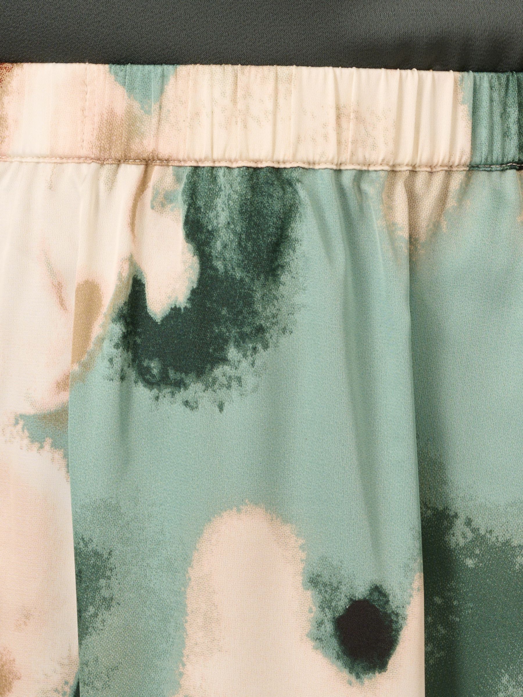 Buy Adrianna Papell Printed A-Line Skirt, Dusty Seafoam Online at johnlewis.com