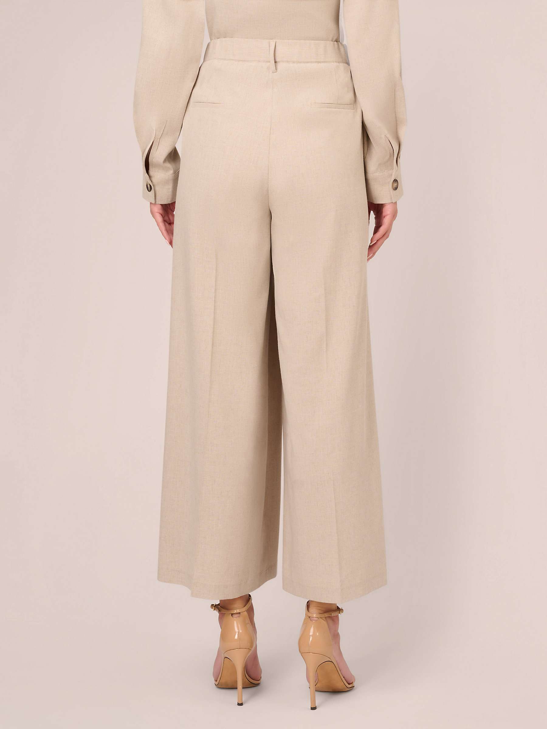 Buy Adrianna Papell Wide Leg Utility Trousers, Flax Online at johnlewis.com