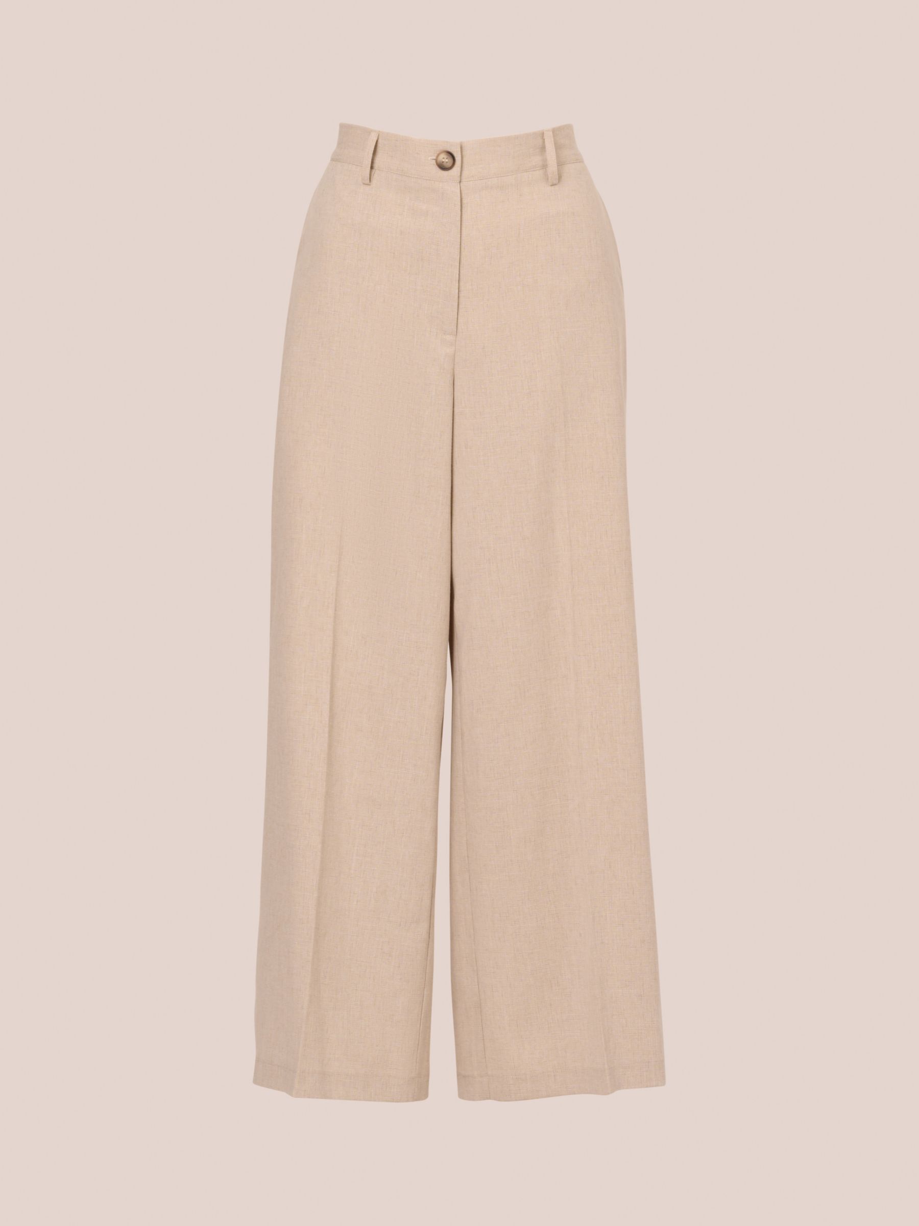 Adrianna Papell Wide Leg Utility Trousers, Flax, 18
