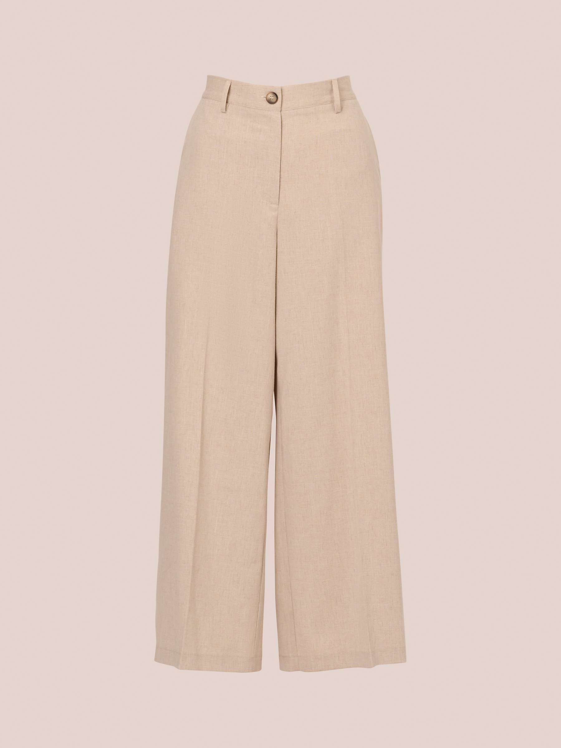 Buy Adrianna Papell Wide Leg Utility Trousers, Flax Online at johnlewis.com