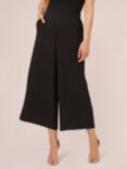 Adrianna Papell Textured Wide Leg Pull On Trousers, Black