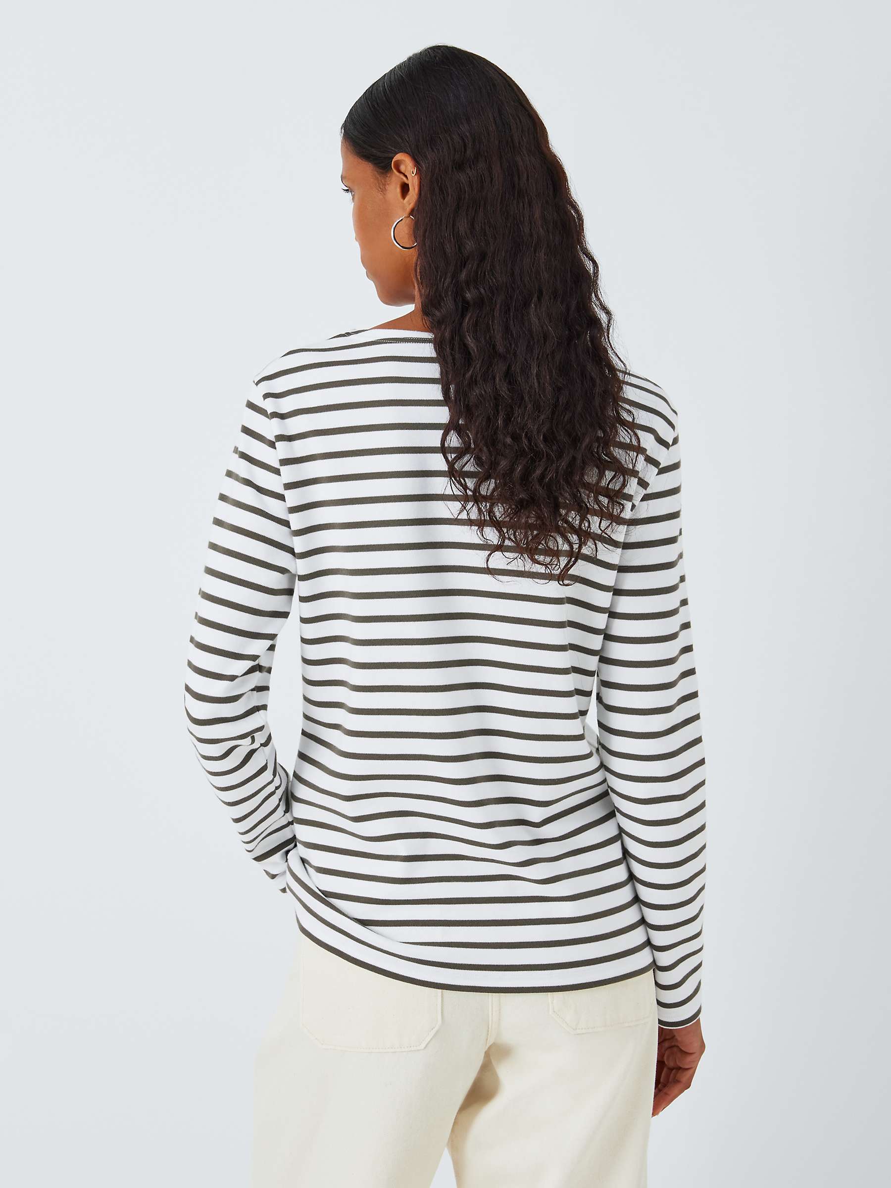 Buy Armor Lux Breton Striped Crew T-Shirt, White/Black Online at johnlewis.com
