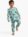 Lindex Kids' Car Pyjamas, Dusty Aqua