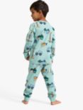 Lindex Kids' Car Pyjamas, Dusty Aqua