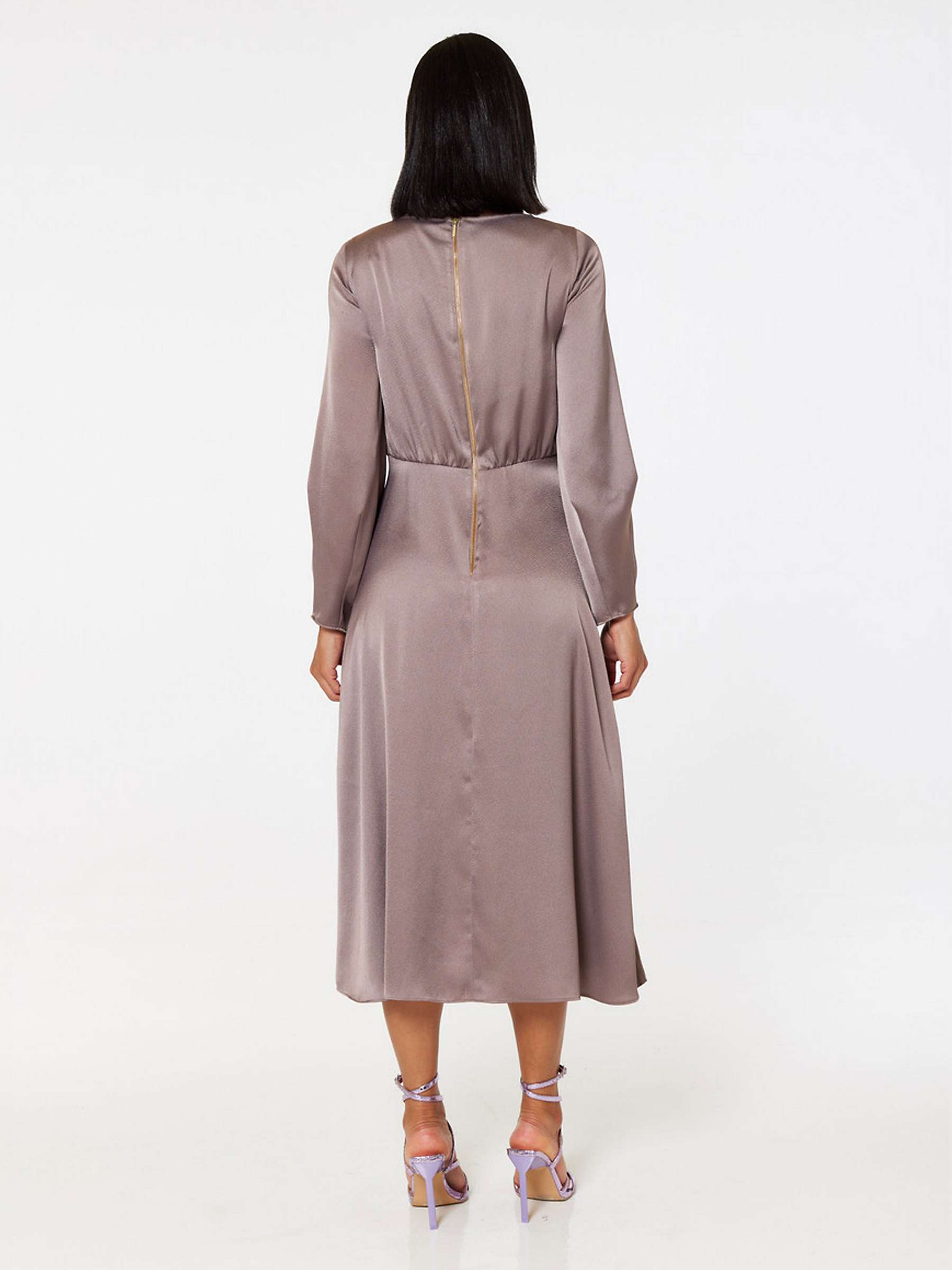 Buy Closet London A-Line Midi Dress, Mocha Online at johnlewis.com