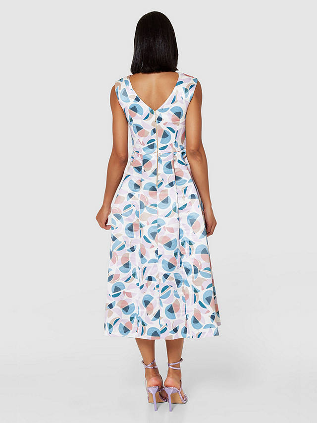 Closet London Abstract Print Sleeveless A-Line Midi Dress, Multi