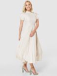 Closet London Pleated Midi Dress, Cream