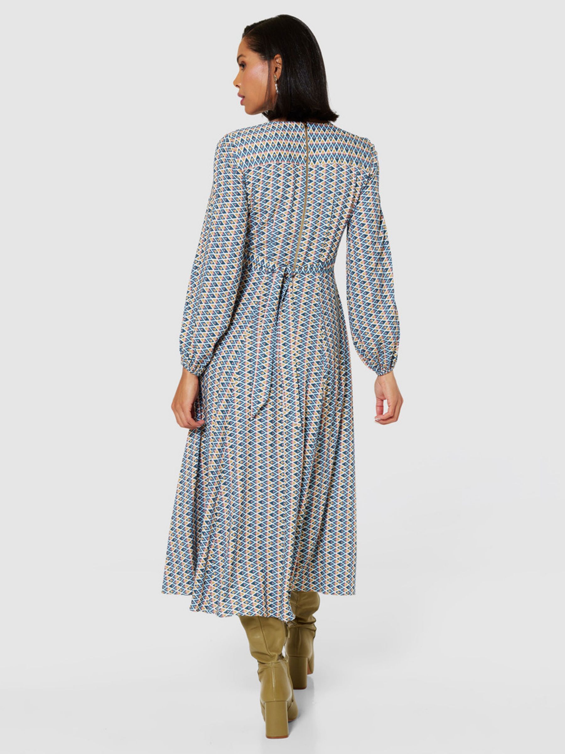 Buy Closet London Wrap Midi Dress, Navy/Multi Online at johnlewis.com