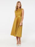 Closet London Pleated Midi Dress, Gold