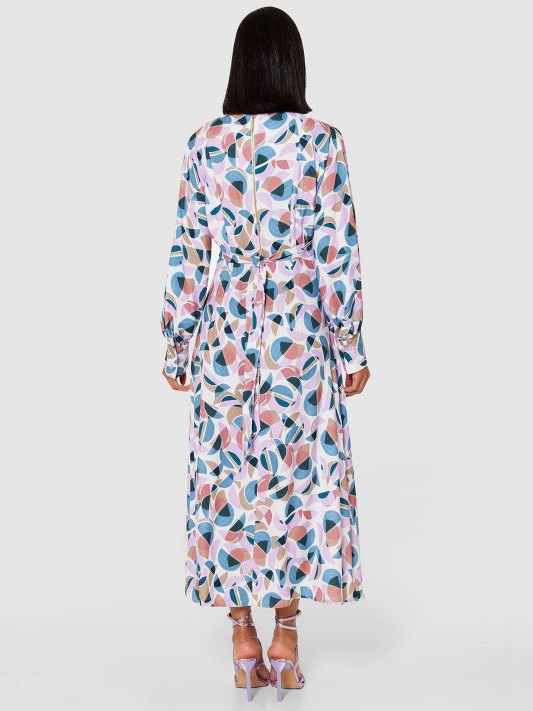 Closet London Abstract Print A-Line Midi Dress, Multi, 8
