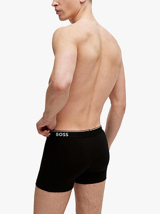 BOSS Logo Waist Cotton Stretch Boxer Shorts, Pack of 3, Beige/Multi