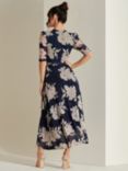 Jolie Moi Daliyah Mesh Maxi Dress, Navy Floral